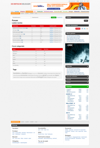 Nieuwe layout: Forum Voorpagina Nieuwe layout: Forum Voorpagina