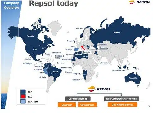 Repsol werkt wereldwijd